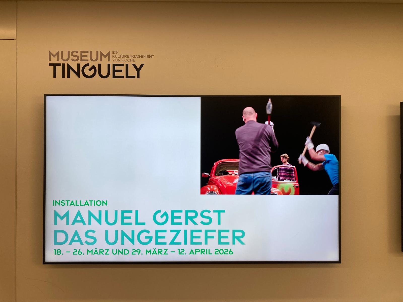 Ankündigung der Installation Das Ungeziefer im Museum Tinguely